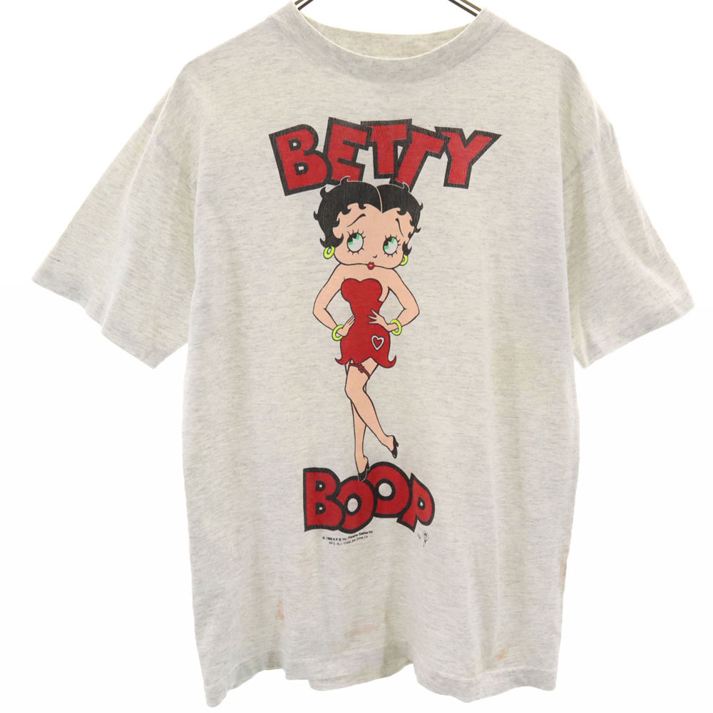 90s bettie page ベティペイジ Tシャツ USA製 L サイズ J46】90s Bettie pageベティペイジグラフィックフォト半袖シャツ