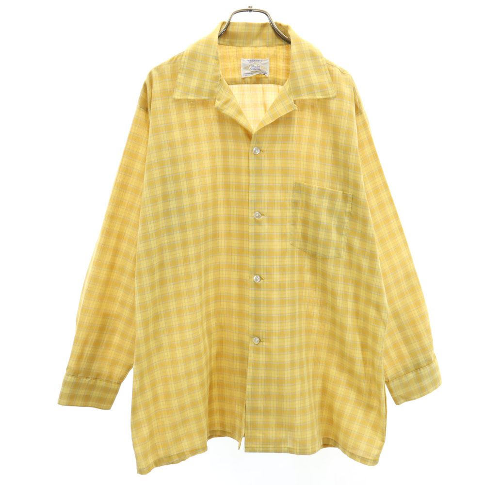 70s ARROW 総柄 BOX SHIRTS XXL相当 DM661 ARROW - 古着 ビッグサイズ 70年代 アロー Arrow Kent