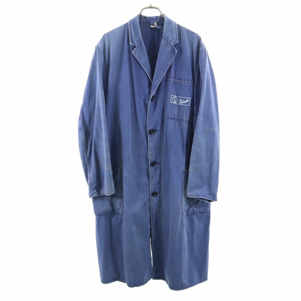 古着 EURO WORK ユーロワーク 70s ヴィンテージ ダンガリー コート 48 ブルー メンズ 【中古】｜古着、USED専門百貨店BIG2nd