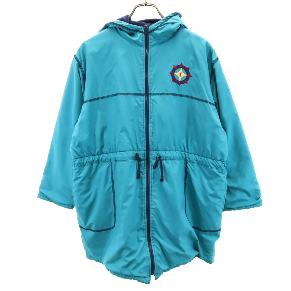 イヴサンローラン ノーカラージャケット チェック ウール カシミヤ グリーン M イヴサンローラン ノーカラージャケット チェック ウール