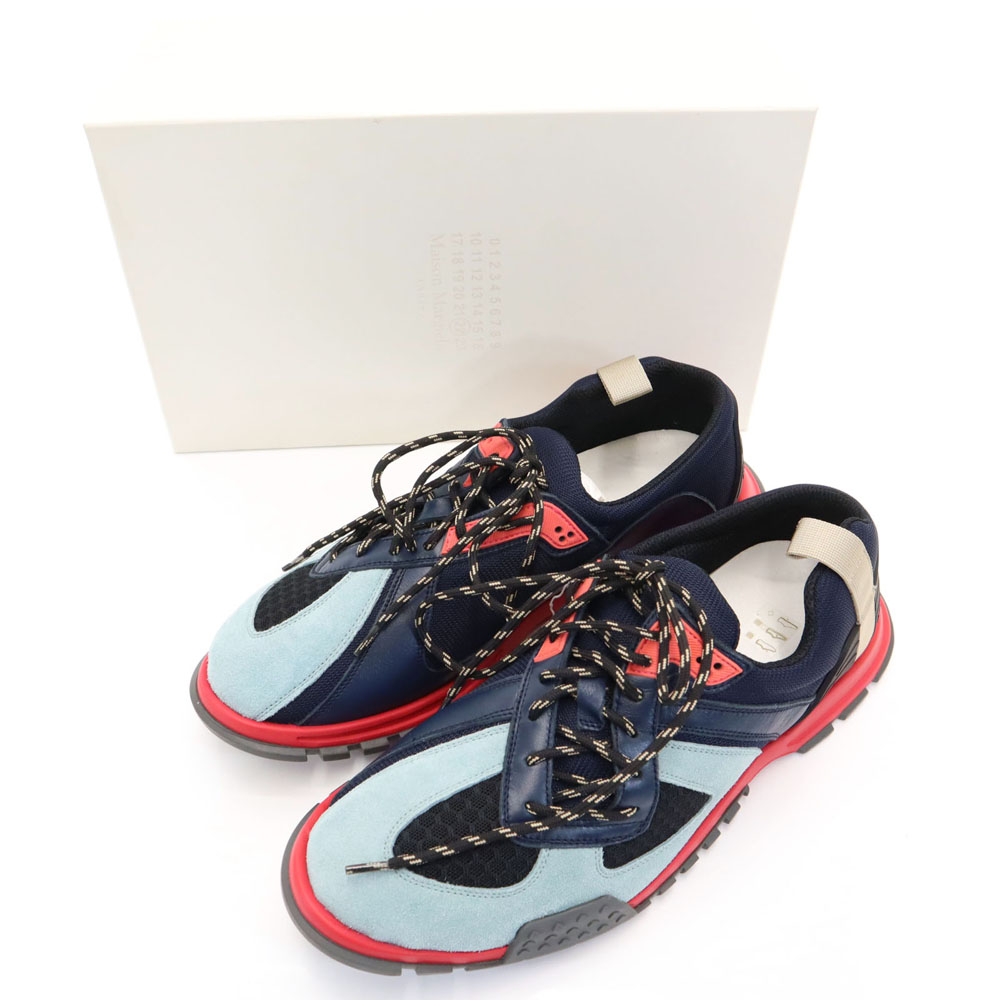 古着 未使用 Maison Margiela メゾンマルジェラ イタリア製 スニーカー 43 ネイビー×ブルー系 メンズ 【中古】|古着、USED専門百貨店BIG2nd