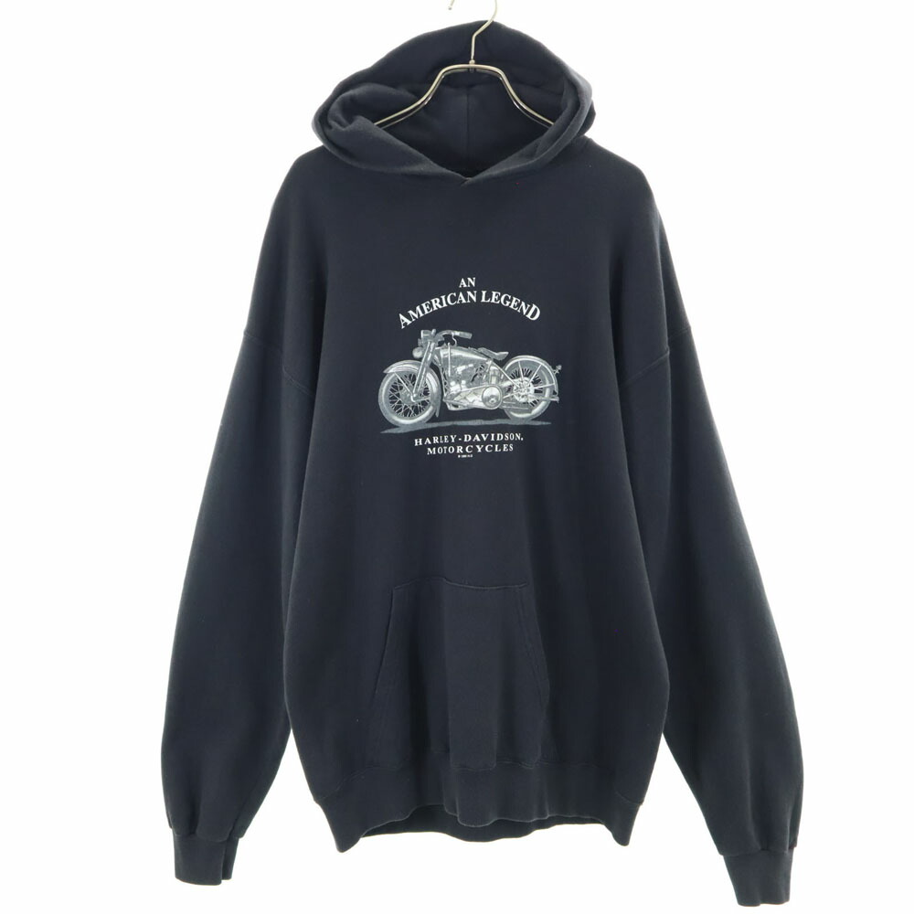 00’ HARLEY-DAVIDDON パーカー 袖プリント Harleydavidson ジップアップパーカー 00s usa製 袖プリント