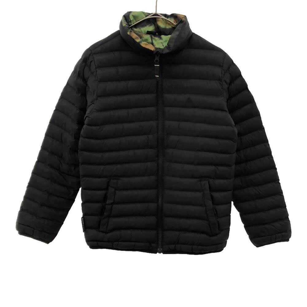 古着 BURTON バートン リバーシブル 中綿 ジップジャケット M（10/12） ブラック&times;グリーン キッズ 【中古】｜古着、USED専門百貨店BIG2nd
