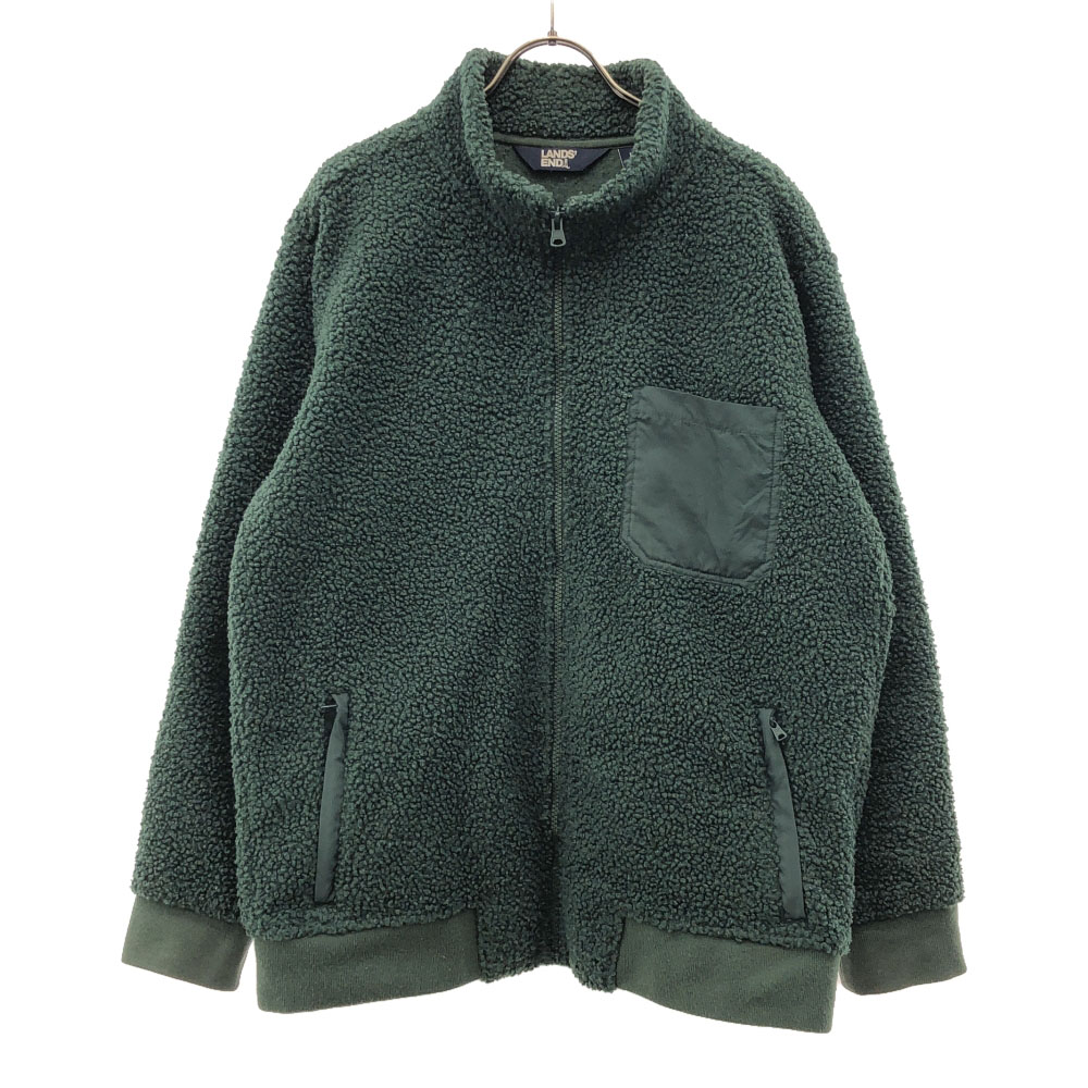 90s LANDS END ナイロン ボア フリース ジャケット 90s USA製 LANDS'ENDランズエンド SQUALL JACKET フリース