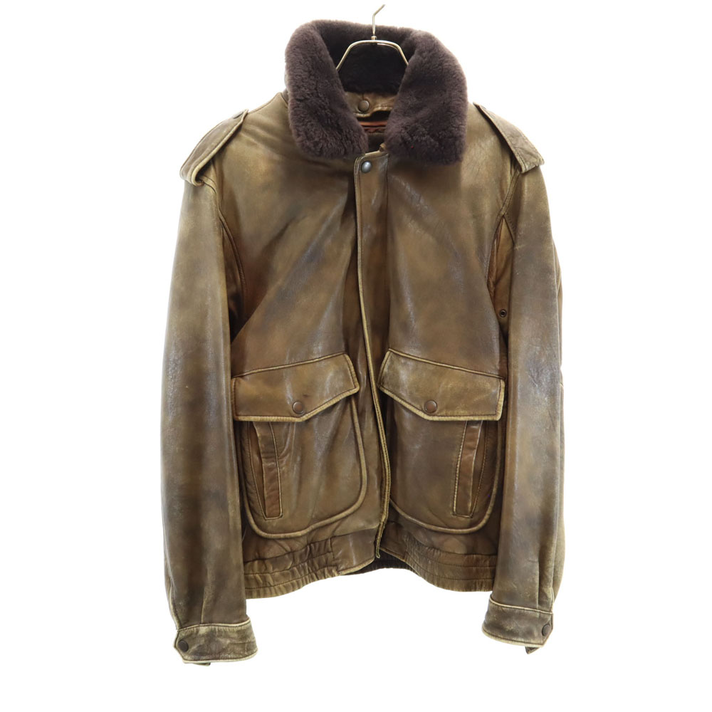 古着 HARLEY DAVIDSON ハーレーダビッドソン 90s オールド フライトジャケット 40 ブラウン ライナー付き メンズ 【中古】｜古着、USED専門百貨店BIG2nd