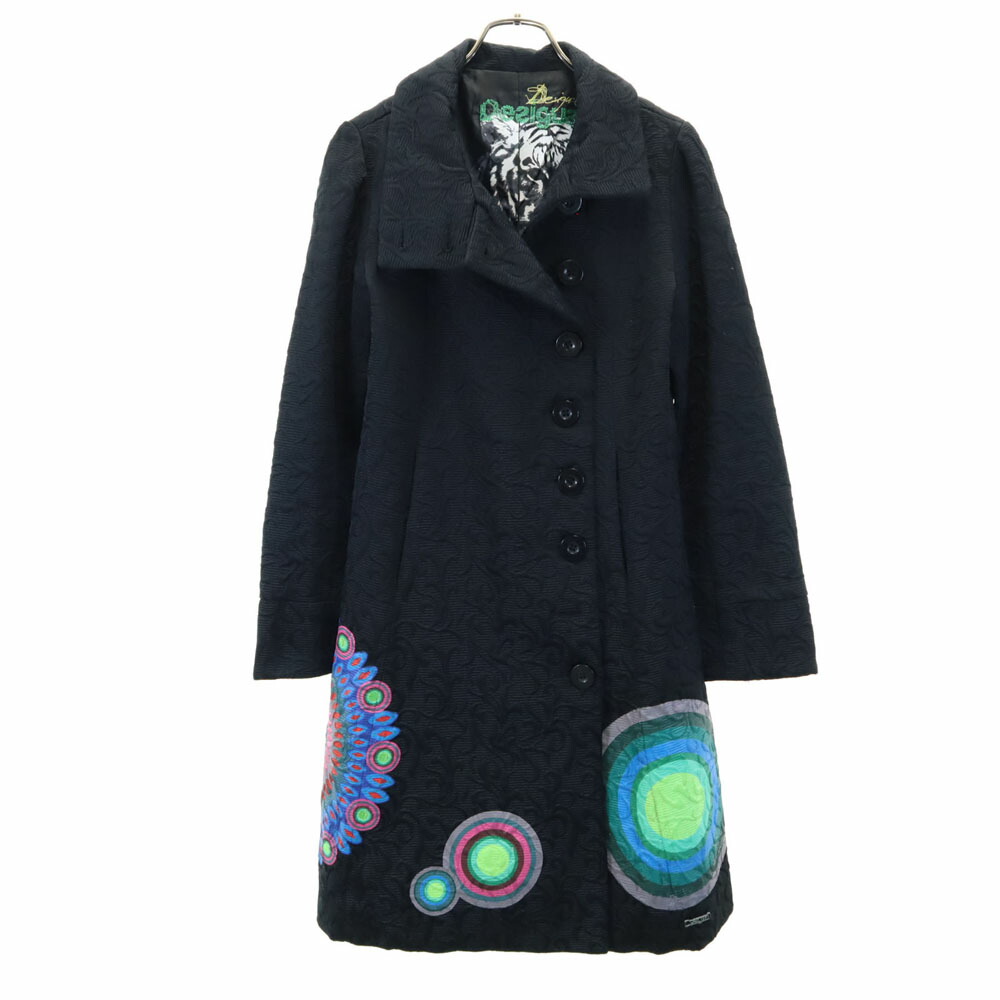 美品 Desigual デシグアル フラワーデザイン ロングコート XL 楽天市場】古着 Desigual デジグアル ロングコート 38 ブラック