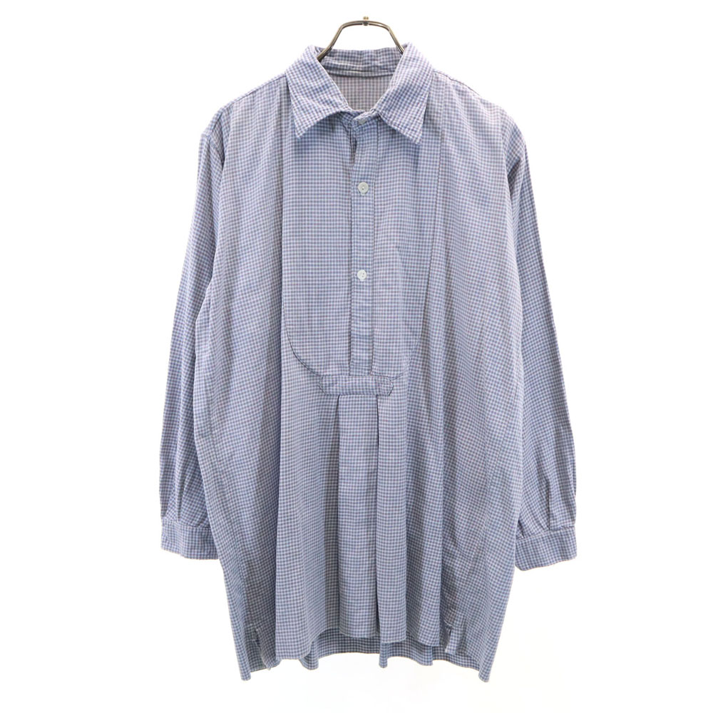 50s ヴィンテージ ユーロ マチ付き グランパシャツ ビンテージ 古着 M レディース 古着 40-50s ユーロ ヴィンテージ ライト ウール