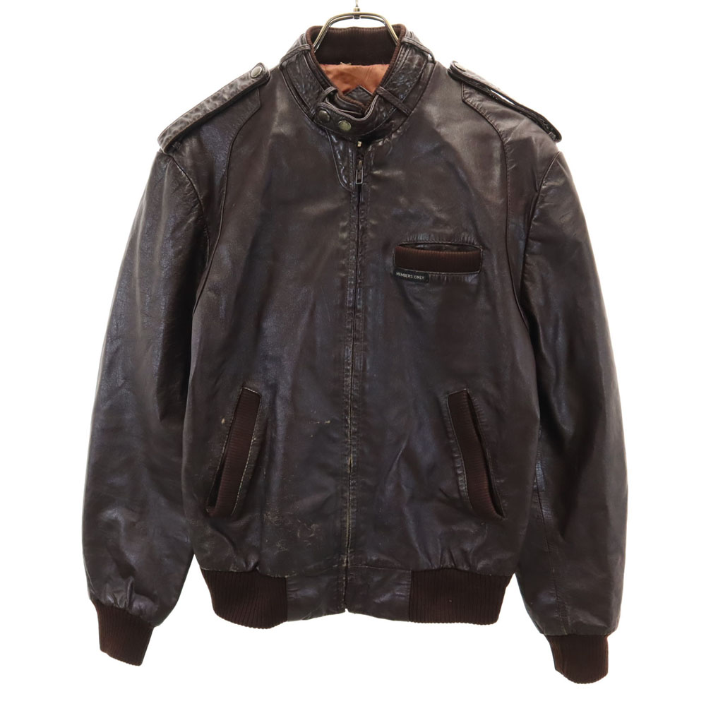 【MEMBERS ONLY】本革 ヴィンテージ レザージャケット B-3350 古着 80s Members Only 本革 ブラウン レザー メンバーズ
