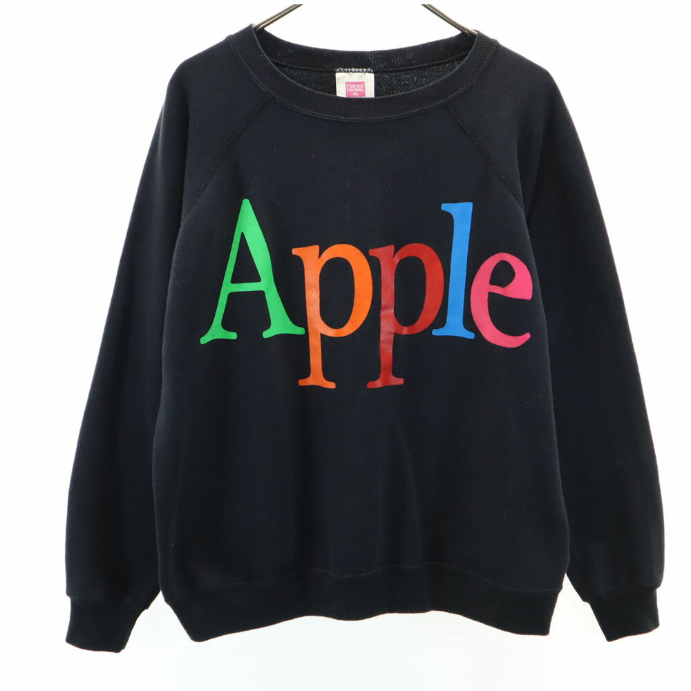 楽天市場】USA製 80s~90s APPLE Logo Sweatshirt 黒 XL アップル