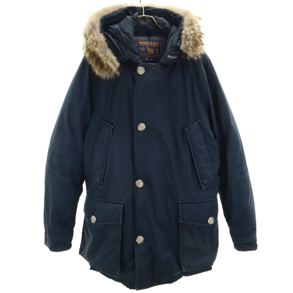 古着 WOOLRICH 羊毛金持ち モルドバ製 アークティック パーカー S 米国海軍 ARCTIC PARKA たぬき毛革 メンズ 【中古】 【PD】