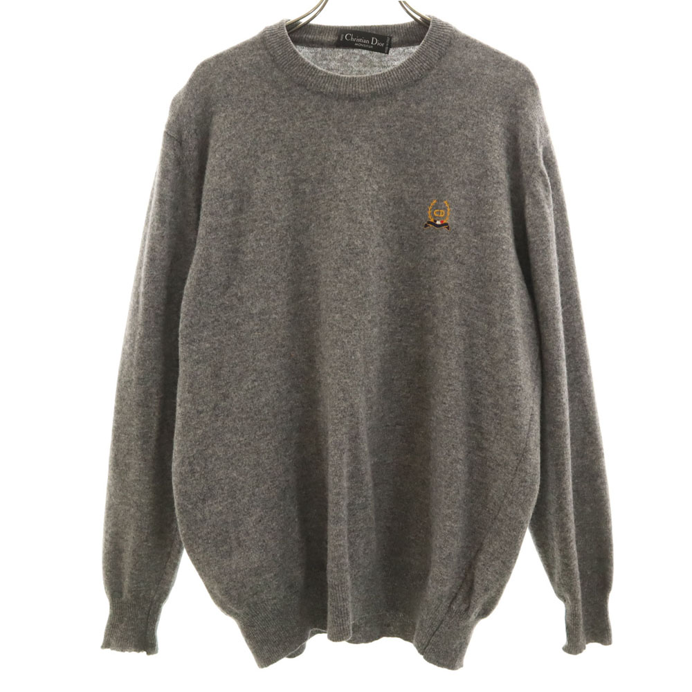 レア　クリスチャンディオール　90s ロンT セーター　総柄　ビンテージ　XL 古着 90s Christian Dior ボタニカル フラワー 総柄 ヘビー