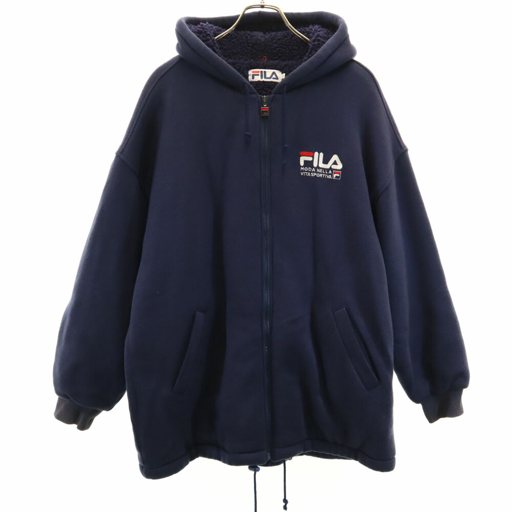 FILA - フィラ 90s オールド ナイロンジャケット L ネイビー FILA