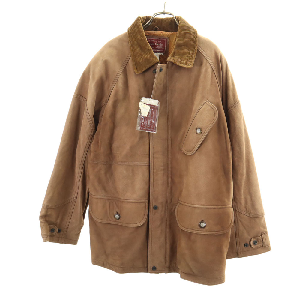 古着 American Classics 未当て嵌める 本革 なめし革上衣 M ベージュ系 引き船付き添い人 メンズ 【中古】 【PD】