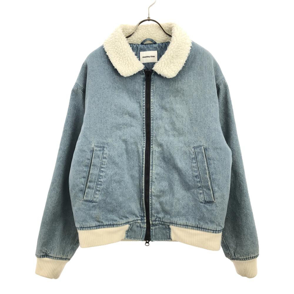 楽天市場】モンキータイム ボアライナー デニムコート 1 ブルー MONKEY