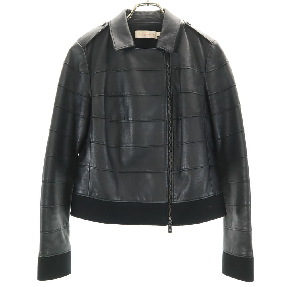 古着 Tory Burch トリーバーチ 羊革 レザー ダブルライダースジャケット 4 ブラック レディース 【中古】｜古着、USED専門百貨店BIG2nd