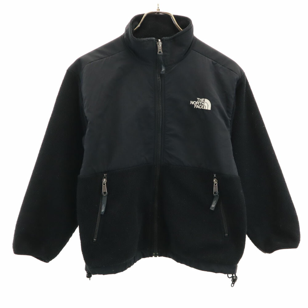 古着 THE NORTH FACE ザノースフェイス NAJ71943 ロゴ刺繍 ザノースフェイス NAJ71943 ロゴ刺繍 デナリ ジャケット 140 オレンジ系×ブラック THE NORTH FACE フリース アウトドア キッズ