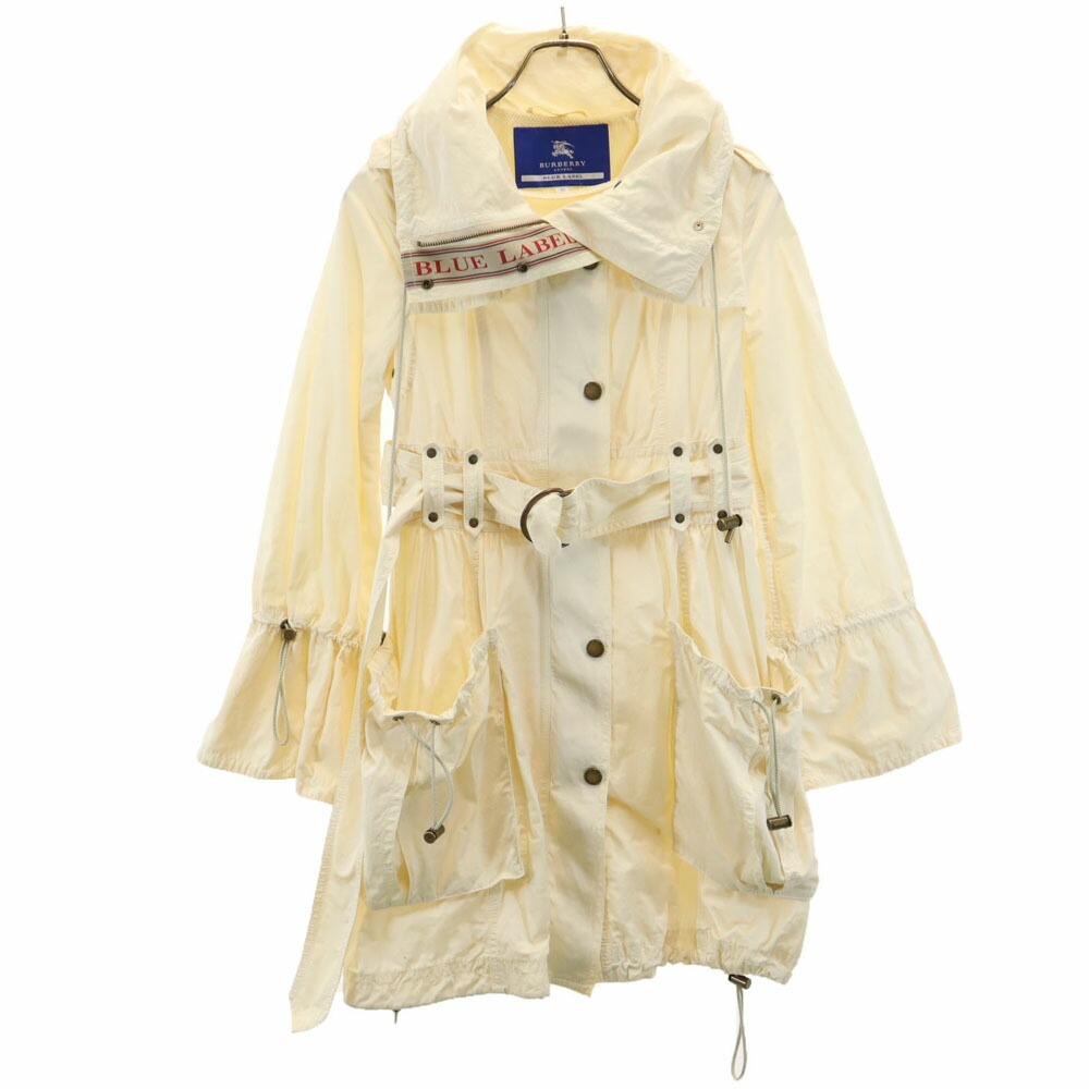 古着 BURBERRY BLUE LABEL バーバリーブルーレーベル トレンチコート 38 ベージュ 三陽商会 レディース 【中古】 【PD】