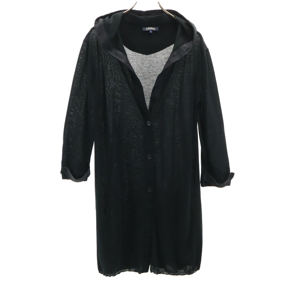 古着 MAX MARA マックスマーラ 長袖 ロング カーディガン L ブラック フーディー レディース 【中古】｜古着、USED専門百貨店BIG2nd