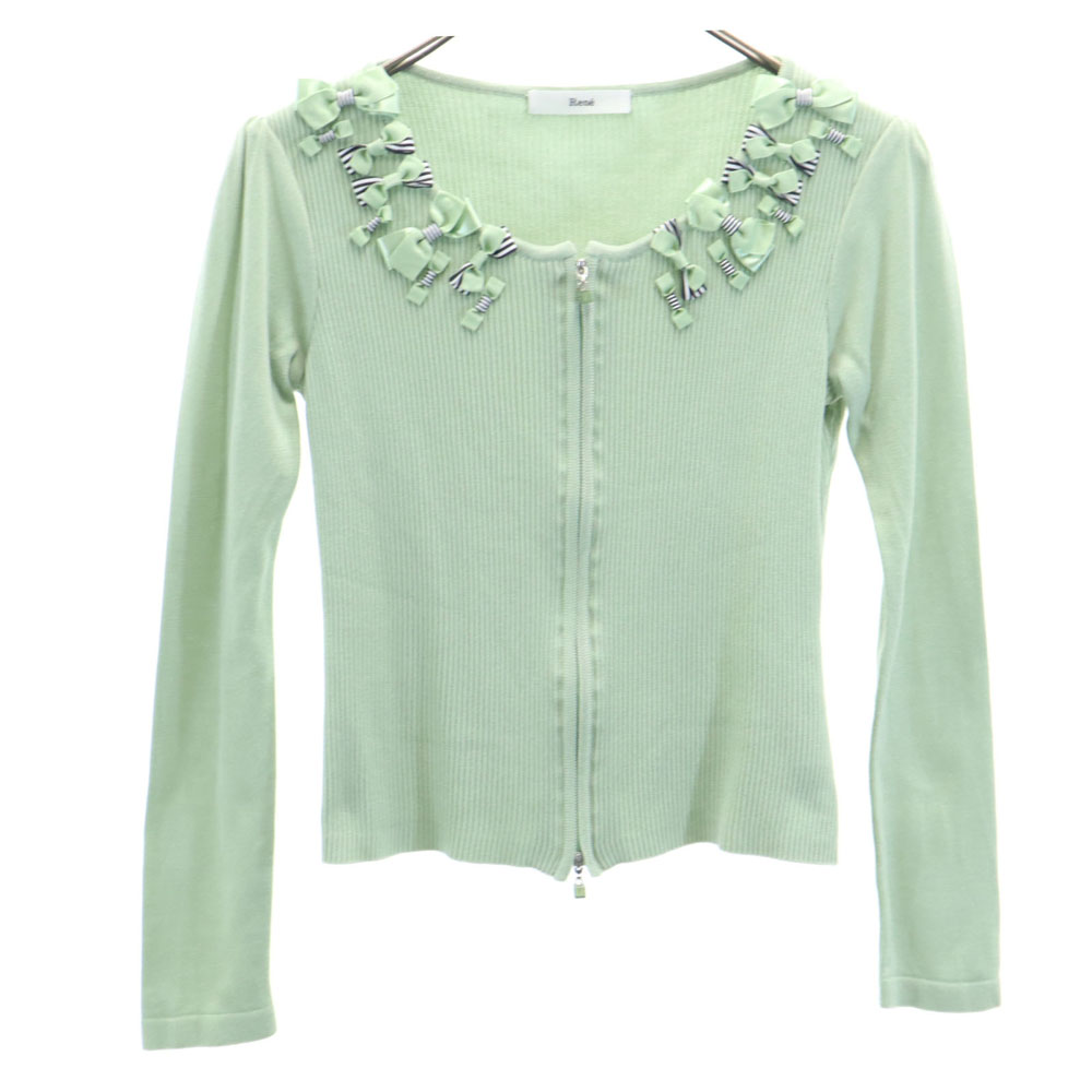 楽天市場】古着 Rene ルネ 長袖 リブニット カーディガン 36 レッド系