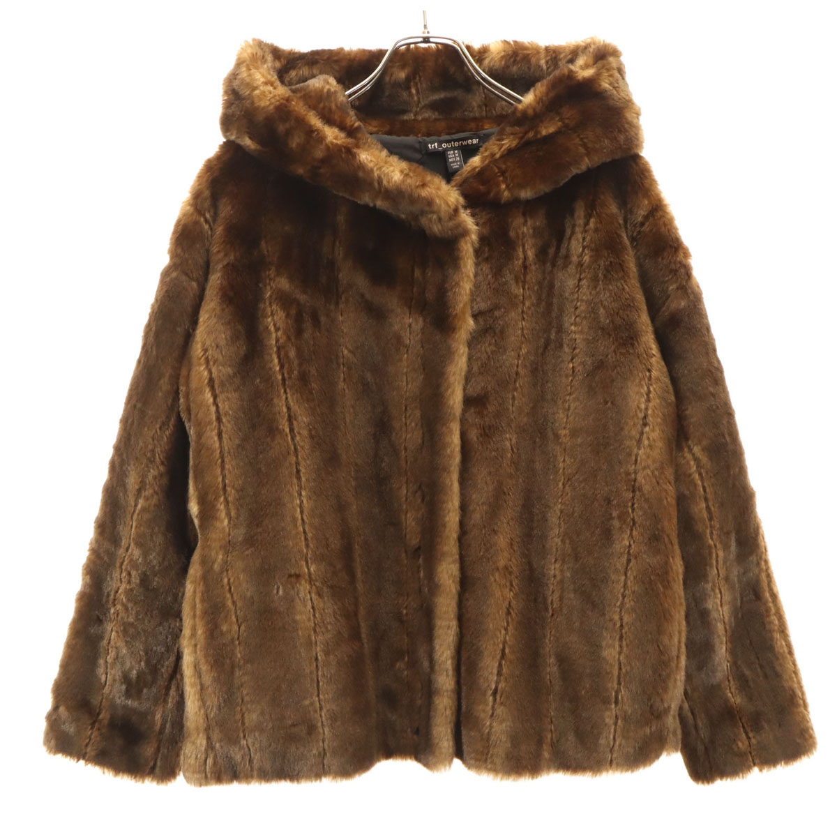 新品ZARA ザラ ファー コート チョコレート ブラウン M サイズ9 〜11 楽天市場】ザラ フェイクファー ジップジャケット L ブラック