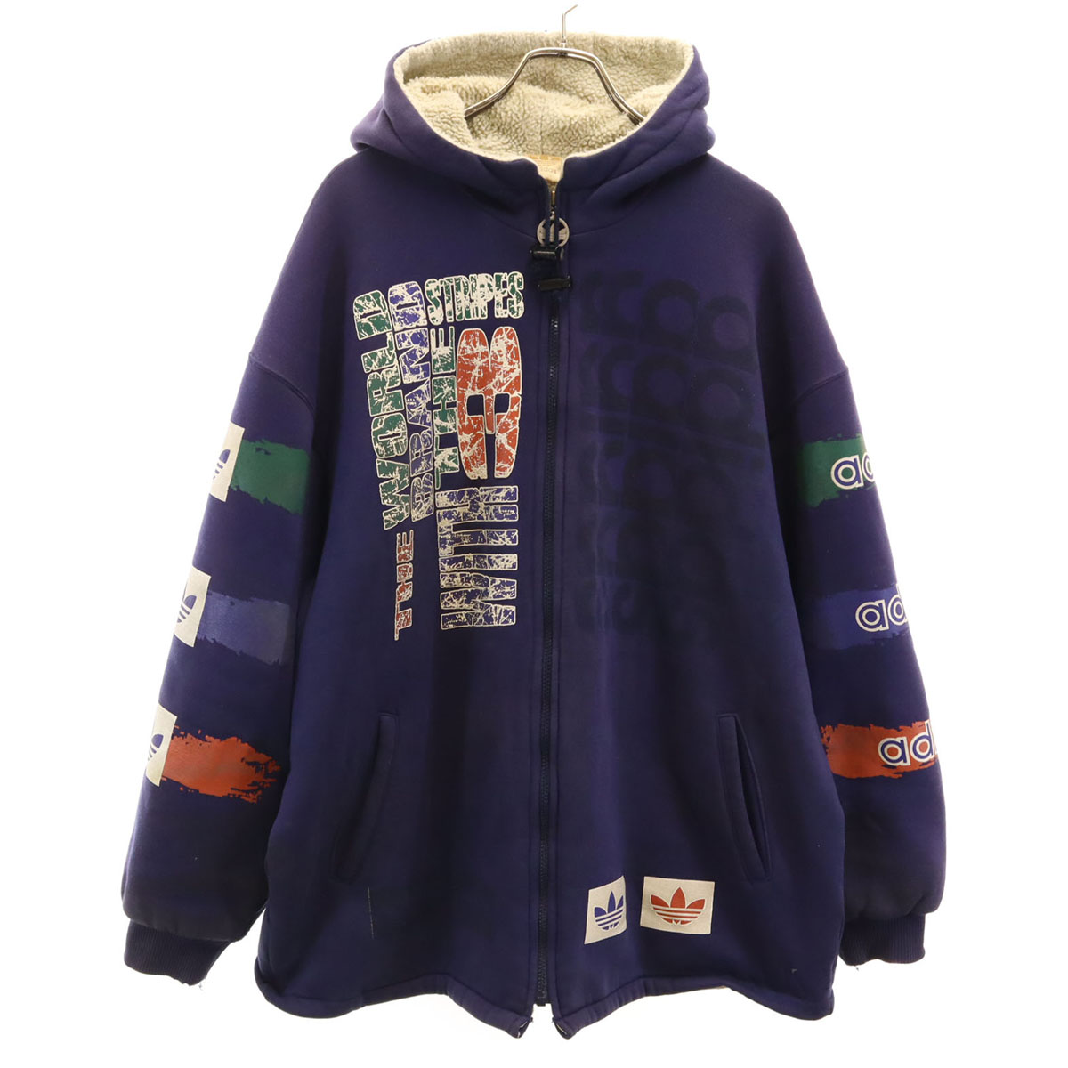 アディダス　ジップアップパーカー　80s デサント製　adidas 楽天市場】【中古】 adidas ジップアップパーカー 80s vintage