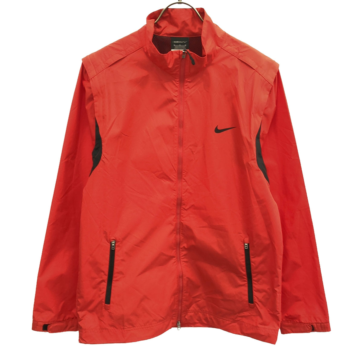 Nike golfVネック長袖ジャケット オレンジ/ネイビー Lサイズ NIKE - Nike golfVネック長袖ジャケット オレンジ/ネイビー L