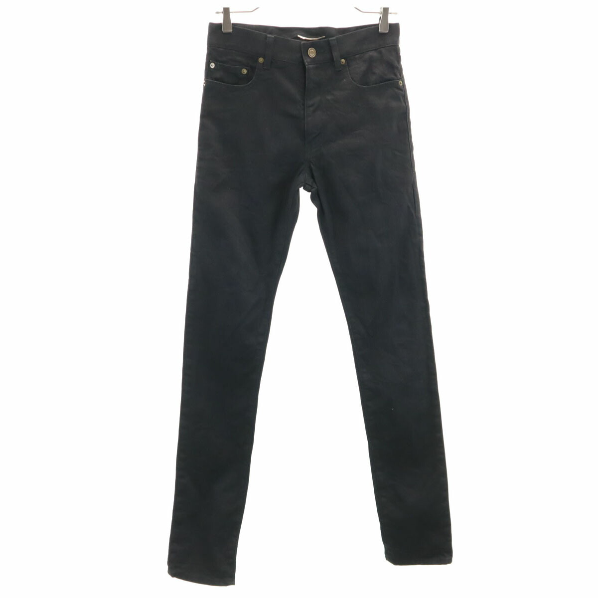 SAINT LAURENT サンローラン　ブラックデニム　黒 SAINT LAURENT (サンローラン) SKINNY-FIT JEANS COATED BLACK