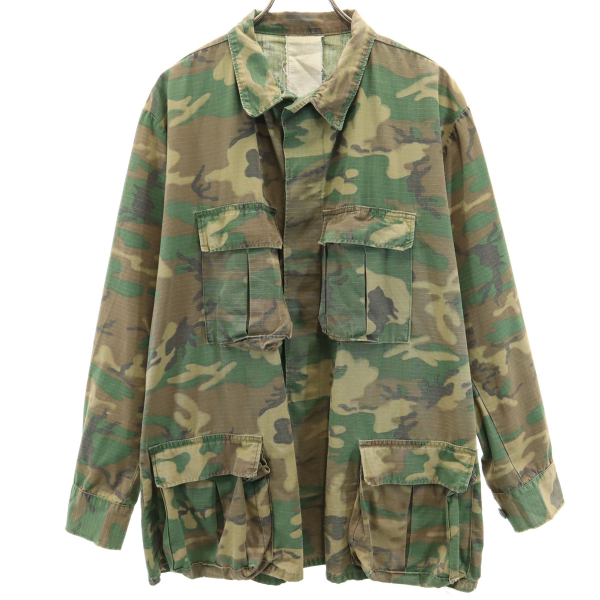 60s 米軍 グリーンリーフカモ ジャングルファティーグ ジャケット S-R 60s 米軍 USMC ERDL グリーンリーフカモ ジャングルファティーグ