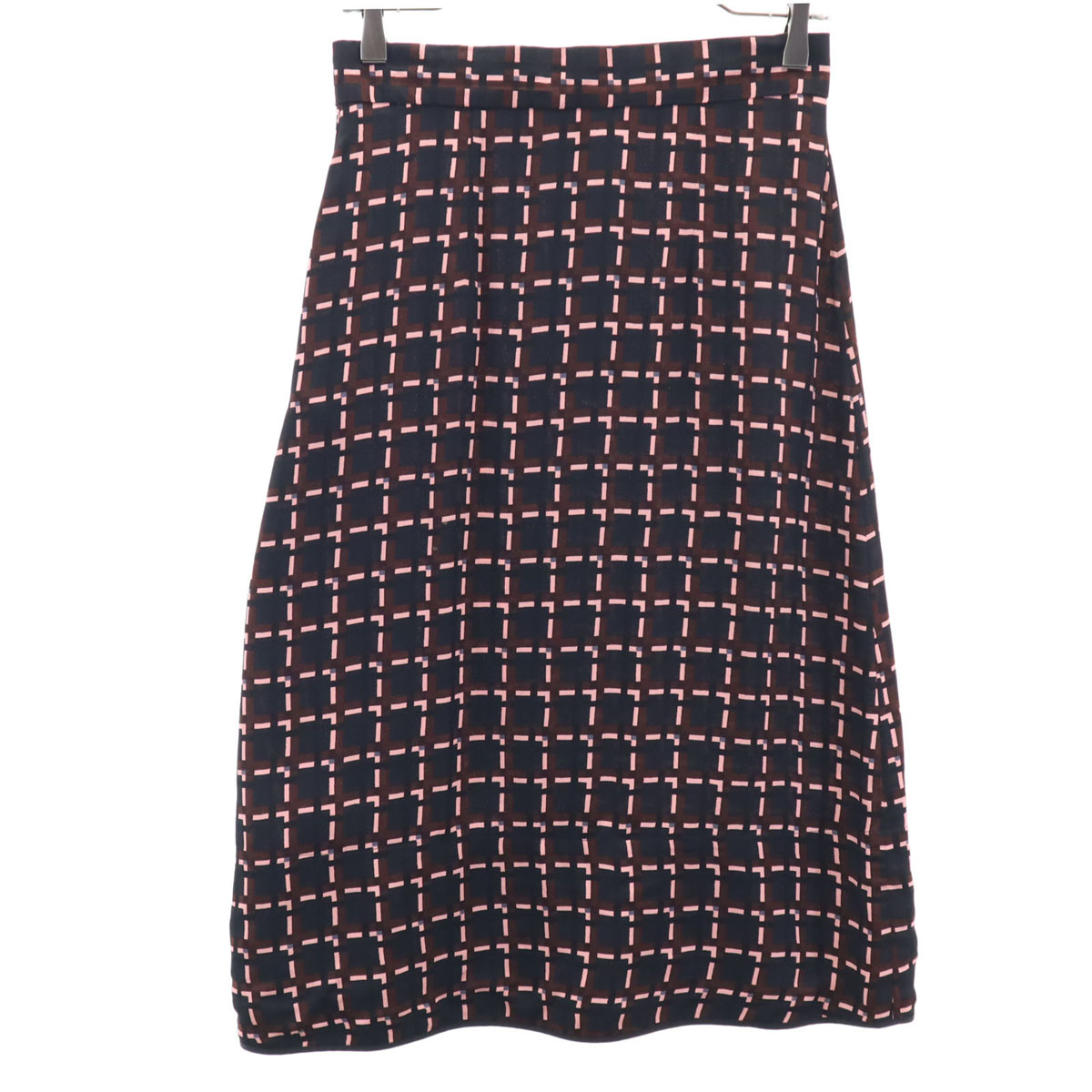 古着 MARNI マルニ イタリア製 総柄 膝丈スカート 38 ブラック レディース 【中古】｜古着、USED専門百貨店BIG2nd