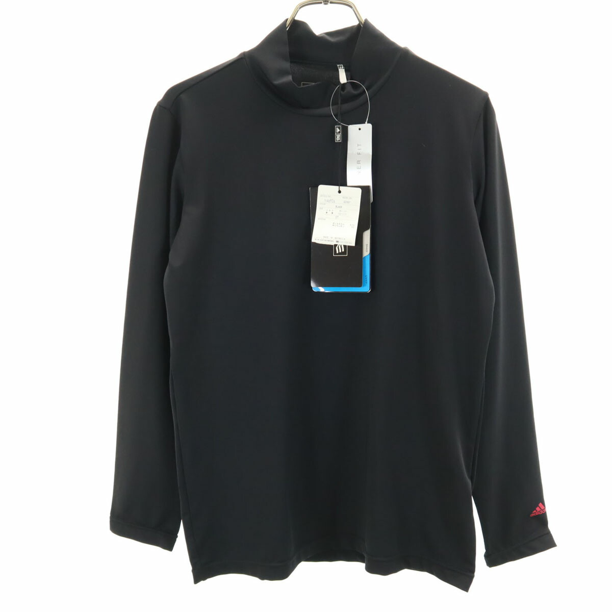 adidas 長袖トップス ハイネック Mサイズ 黒 ブラック adidas アディダス 長袖ハイネックシャツ 黒 インナーシャツ