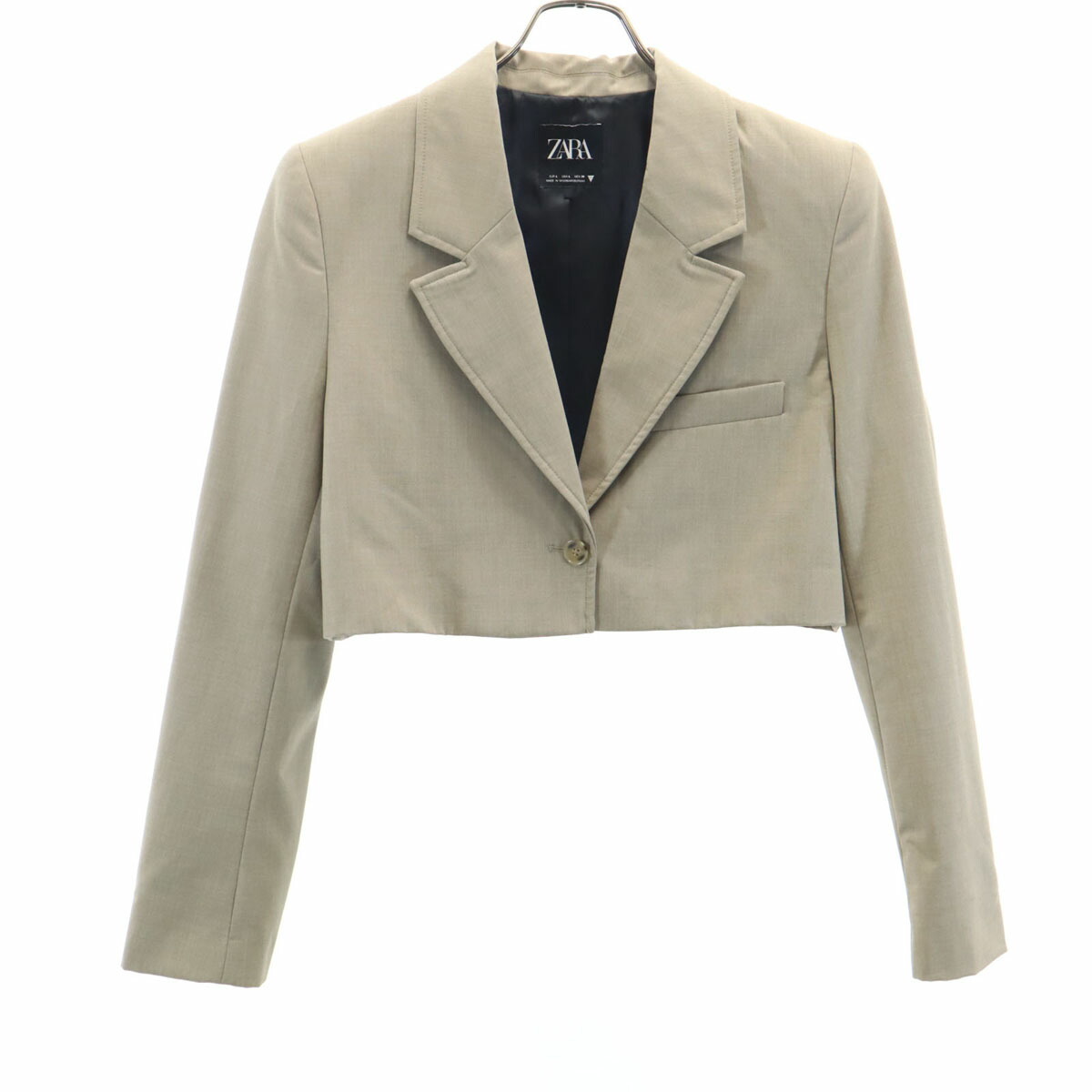 【良品】ZARA ザラ　テーラードジャケット  ライトブルー　和柄　裏地　L imgrc0192067231.jpg