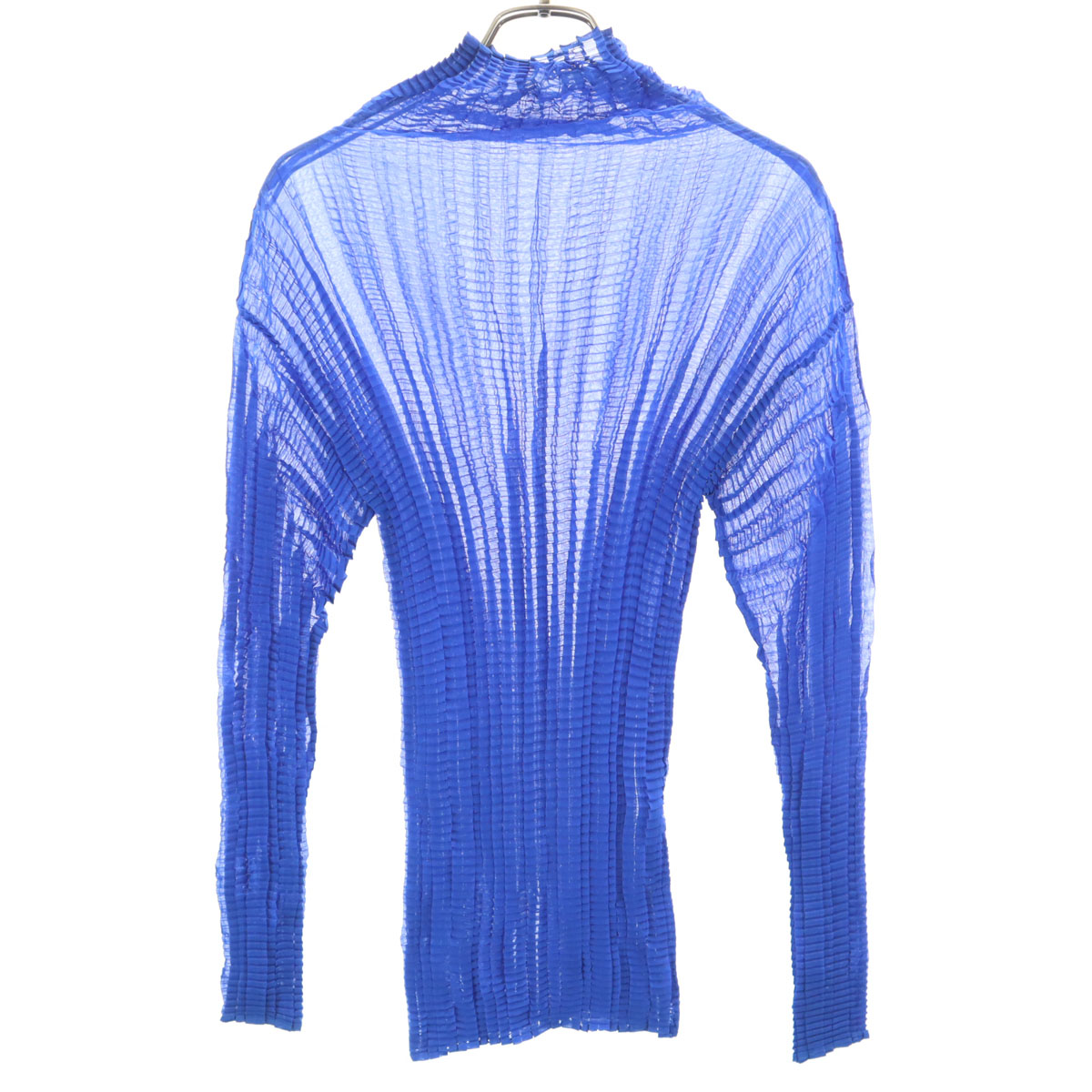 古着 ISSEY MIYAKE イッセイミヤケ 90s オールド 長袖 ハイネック カットソー ブルー レディース 【中古】 【PD】