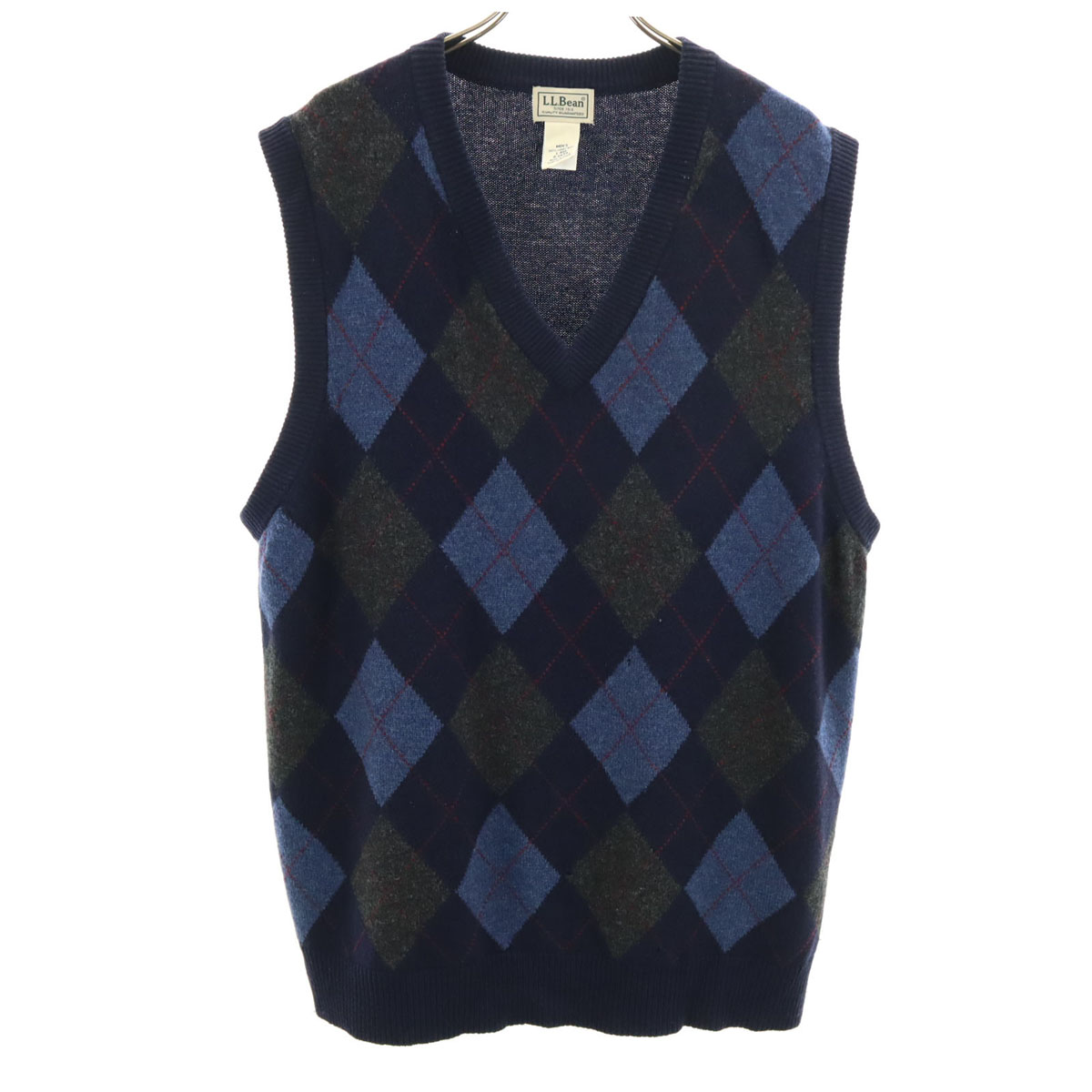 楽天市場】エルエルビーン ニットベスト サイズ表記 L レッド LLBean