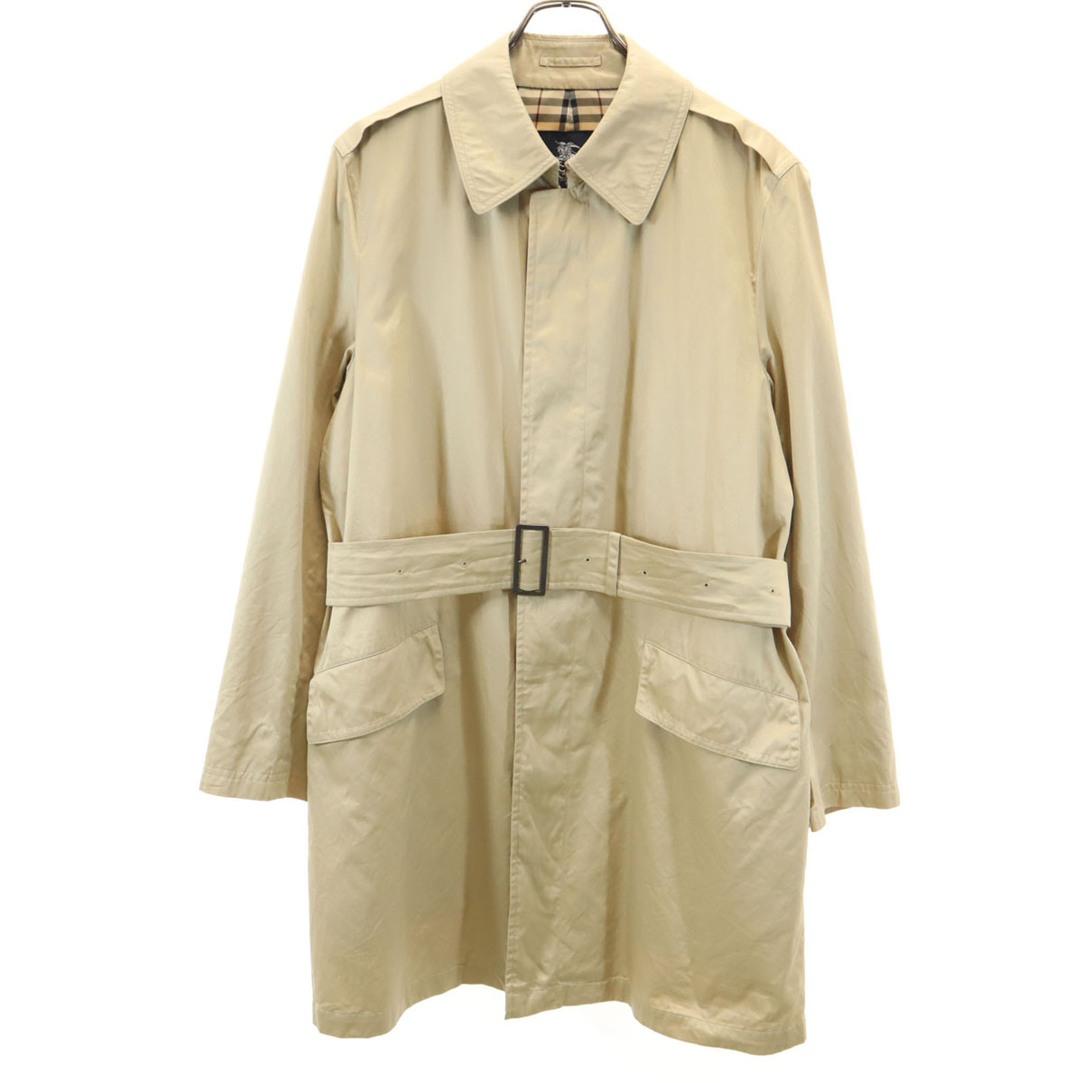 極美品✨バーバリー ステンカラーコート シルク カシミヤ混 ベージュ バーバリー Burberrysカシミア ステンカラーコート 90 165 80