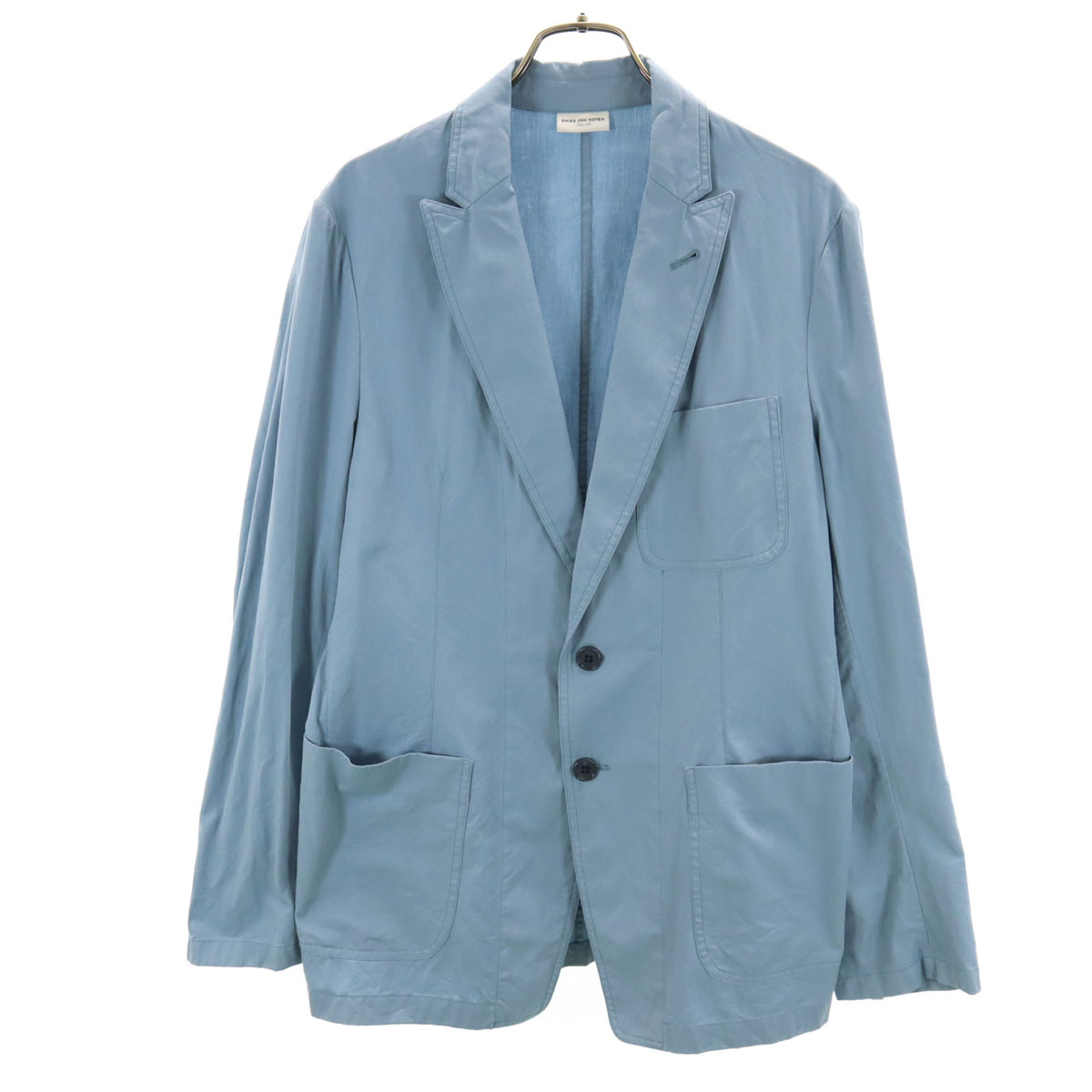 古着 DRIES VAN NOTEN ドリスヴァンノッテン ブルガリア製 テーラードジャケット 46 ライトブルー メンズ 【中古】｜古着、USED専門百貨店BIG2nd