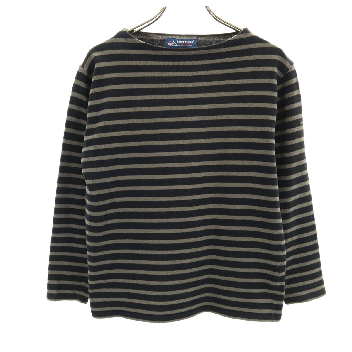セントジェームス　バスクシャツ　ボートネック　　フランス製　ブラック　T7 美品 SAINT JAMES - セントジェームス 90s フランス製 オールド