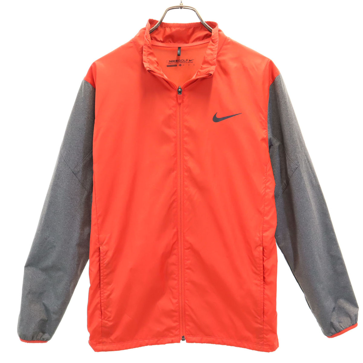Nike golfVネック長袖ジャケット オレンジ/ネイビー Lサイズ NIKE - Nike golfVネック長袖ジャケット オレンジ/ネイビー L