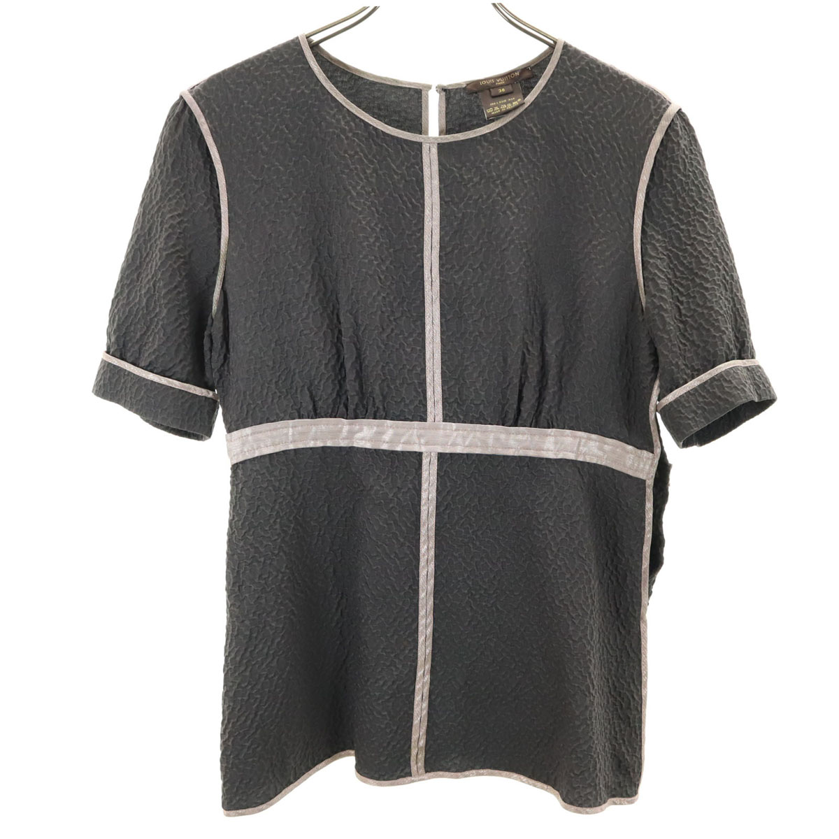 古着 LOUIS VUITTON ルイヴィトン フランス製 シルク 半袖 カットソー 36 グレー系 レディース 【中古】|古着、USED専門百貨店BIG2nd