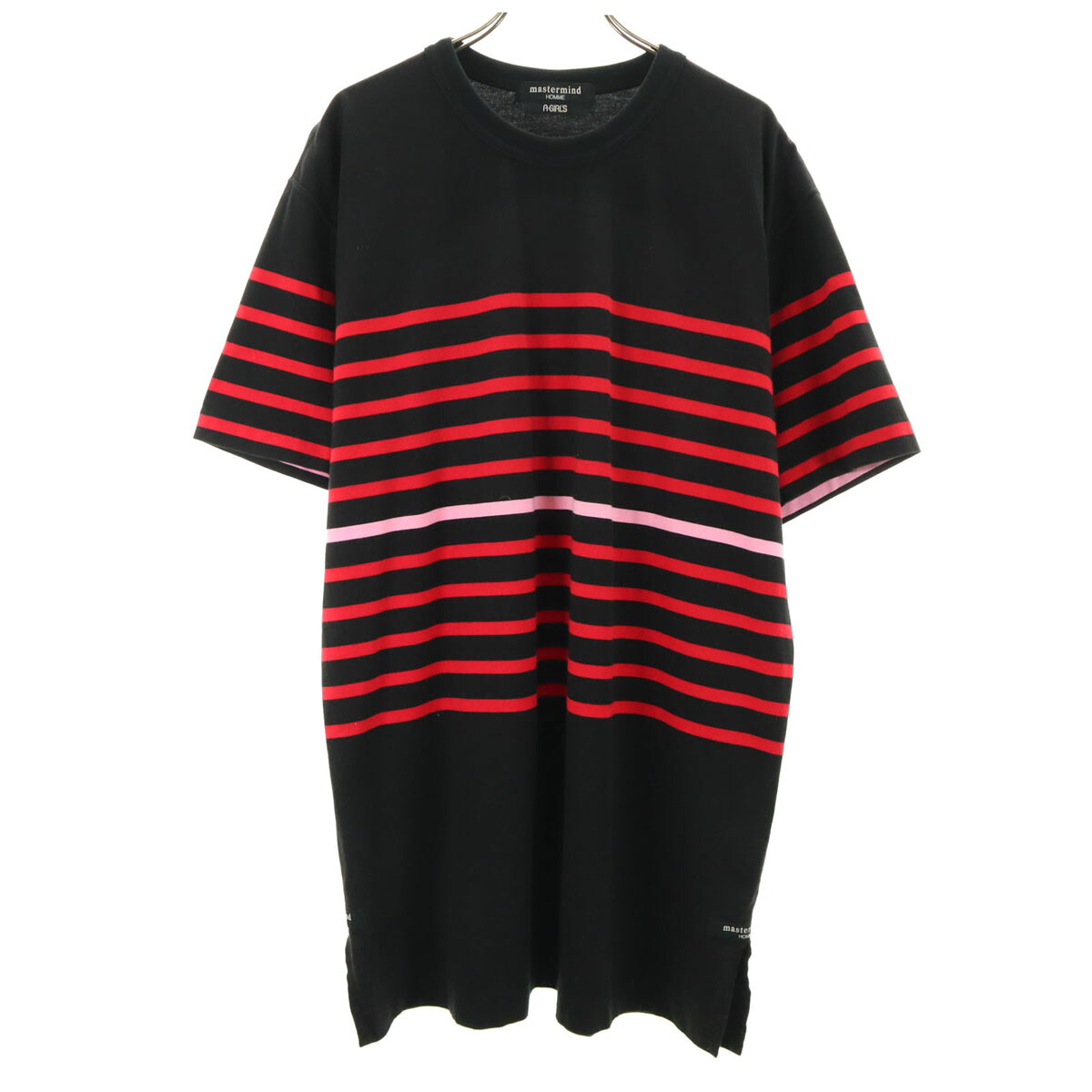 古着 マスターマインドオム A GIRL'S エイガールズ 日本製 ボーダー柄 半袖 Tシャツ L 黒×赤 メンズ 【中古】|古着、USED専門百貨店BIG2nd