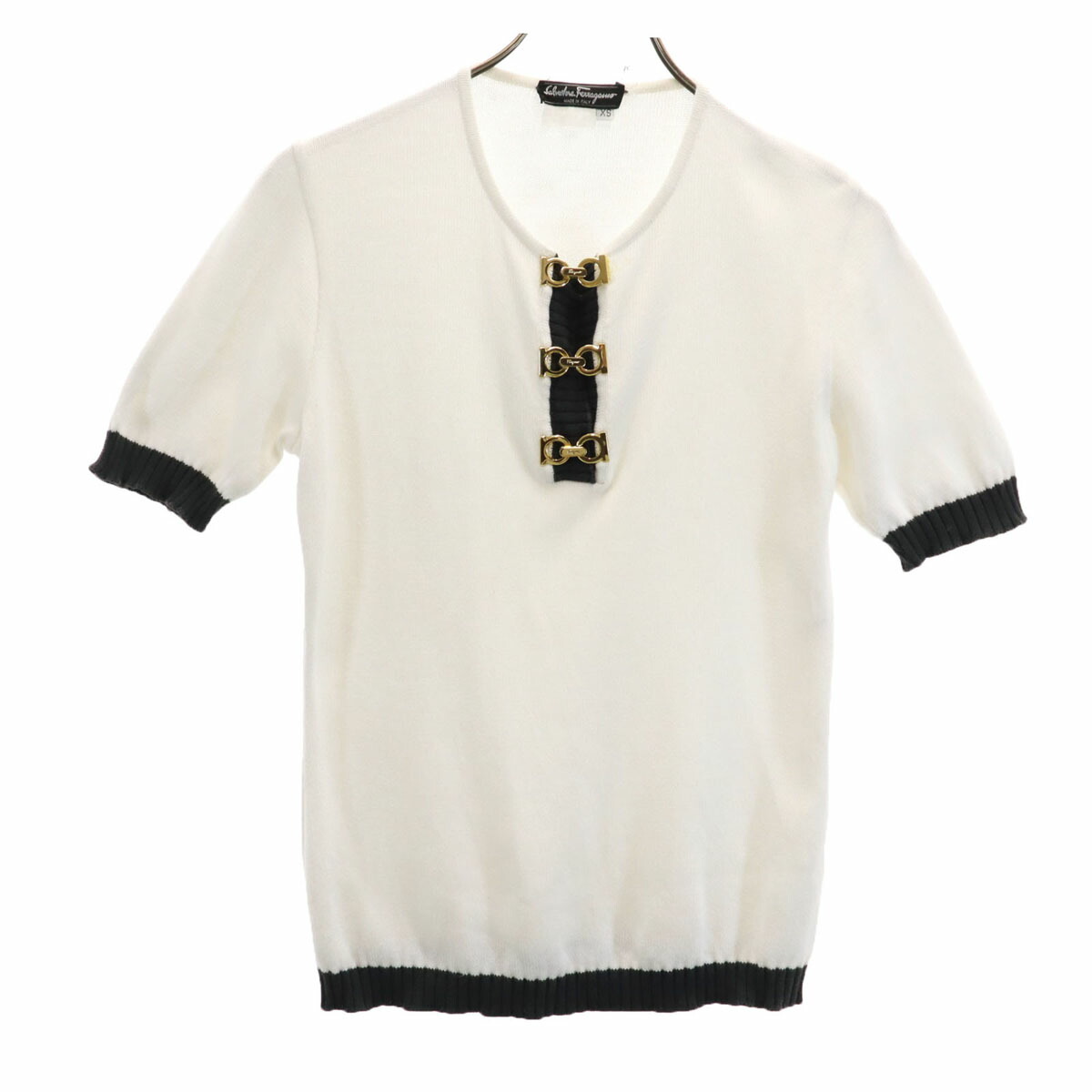 古着 Salvatore Ferragamo サルヴァトーレフェラガモ 90s イタリア製 オールド 半袖 ニット XS ホワイト レディース 楽天市場】古着 Salvatore Ferragamo サルヴァトーレフェラガモ 90s