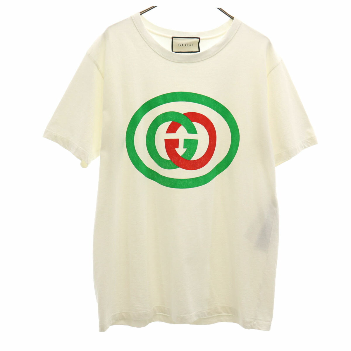 美品　GUCCI グッチ ナンバリングプリント 半袖Tシャツ　ホワイト　Sサイズ 楽天市場】グッチ GUCCI Tシャツ 半袖Tシャツ 衣料品 トップス