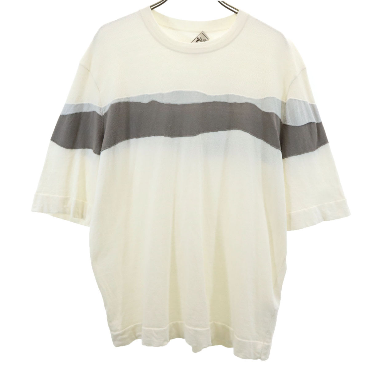 古着 HERMES エルメス イタリア製 カシミヤブレンド 半袖 Tシャツ L アイボリー メンズ 【中古】｜古着、USED専門百貨店BIG2nd