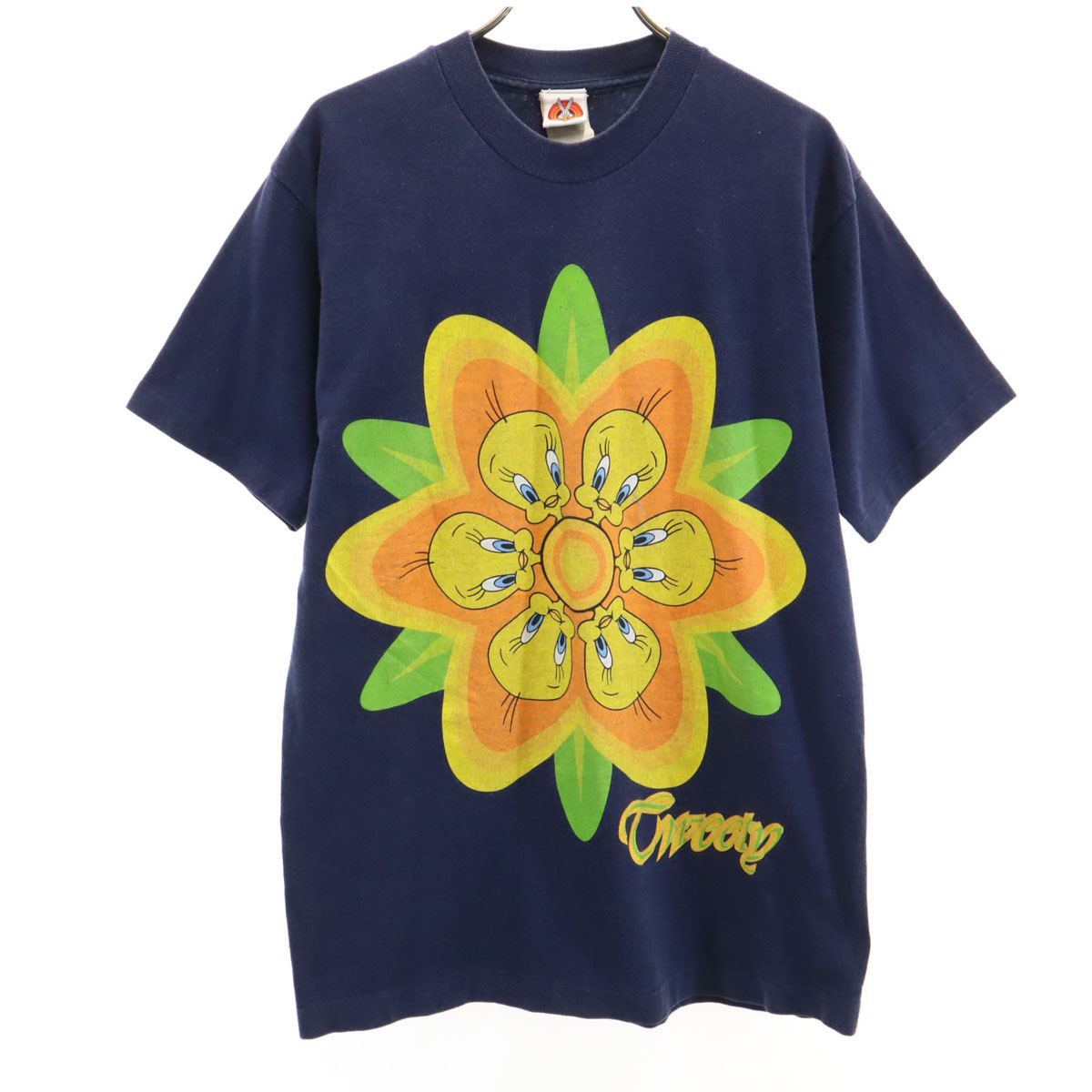 古着 90年代 LOONEY TUNES ルーニーテューンズ トゥイーティー 大判プリント キャラクタープリントTシャツ メンズL相当 ヴィンテージ /eva000681 古着 90'S LOONEY TUNES ルーニーテューンズ トゥイーティー
