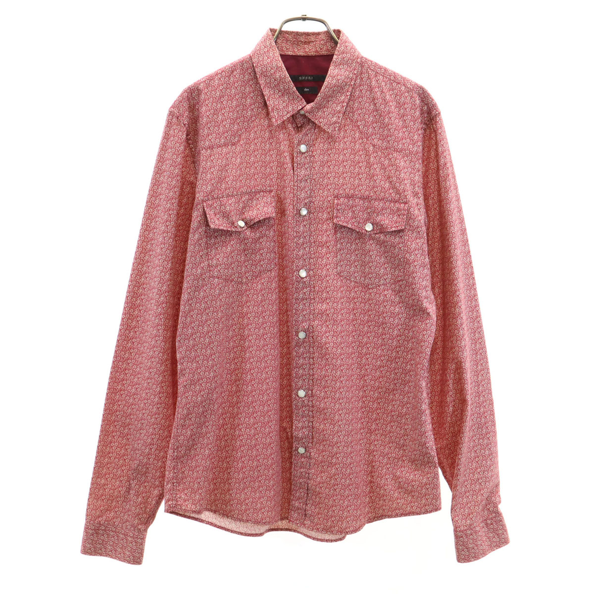 古着 GUCCI グッチ イタリア製 花柄 長袖 ウエスタンシャツ 40 レッド系 メンズ 【中古】｜古着、USED専門百貨店BIG2nd 16,931円