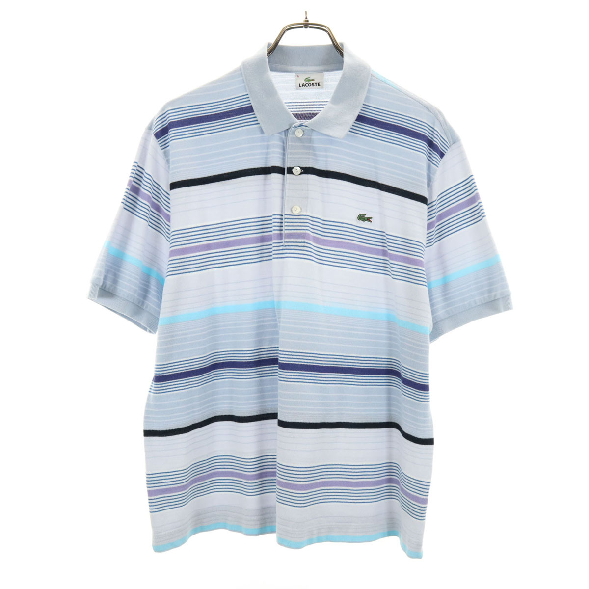 楽天市場】古着 LACOSTE ラコステ ボーダー柄 半袖 ポロシャツ 6