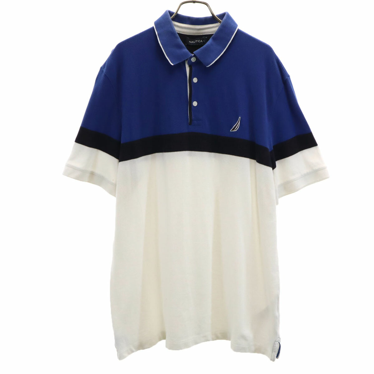楽天市場】【中古】nanamica ストライプ柄半袖ニットポロシャツ