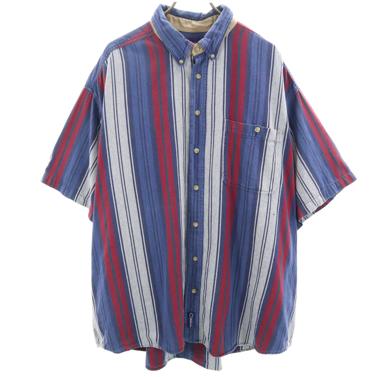 楽天市場】50's Calypso Open Colar Stripe S/S Shirt XL