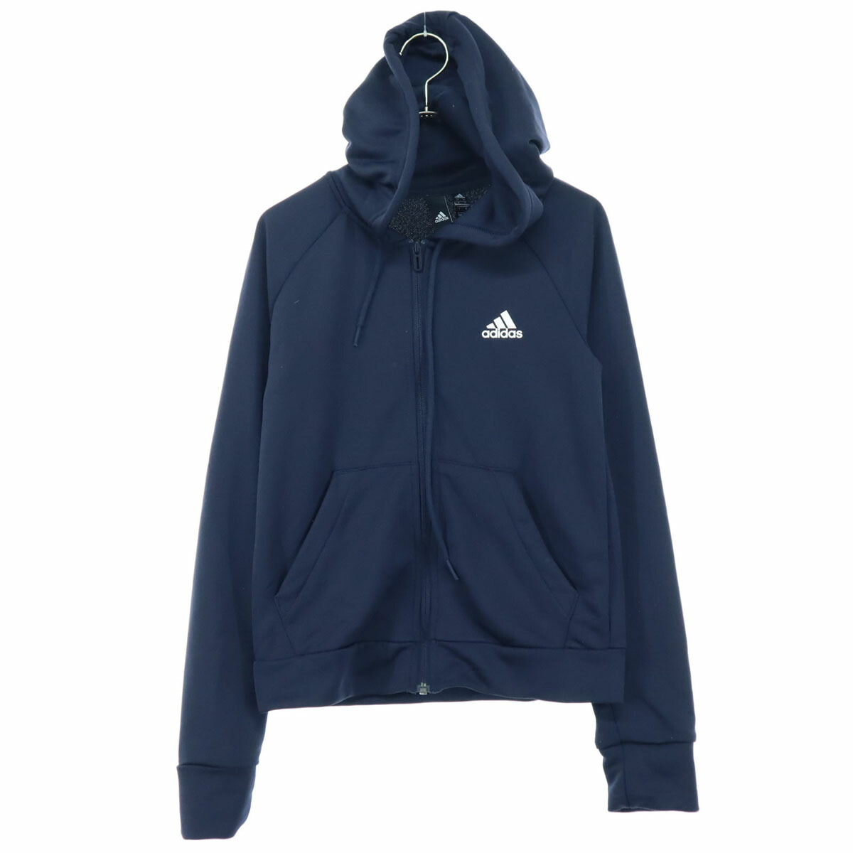 アディダス 長袖 ジップパーカー XO ネイビー adidas メンズ 古着 adidas アディダス 80s ヴィンテージ デサント製