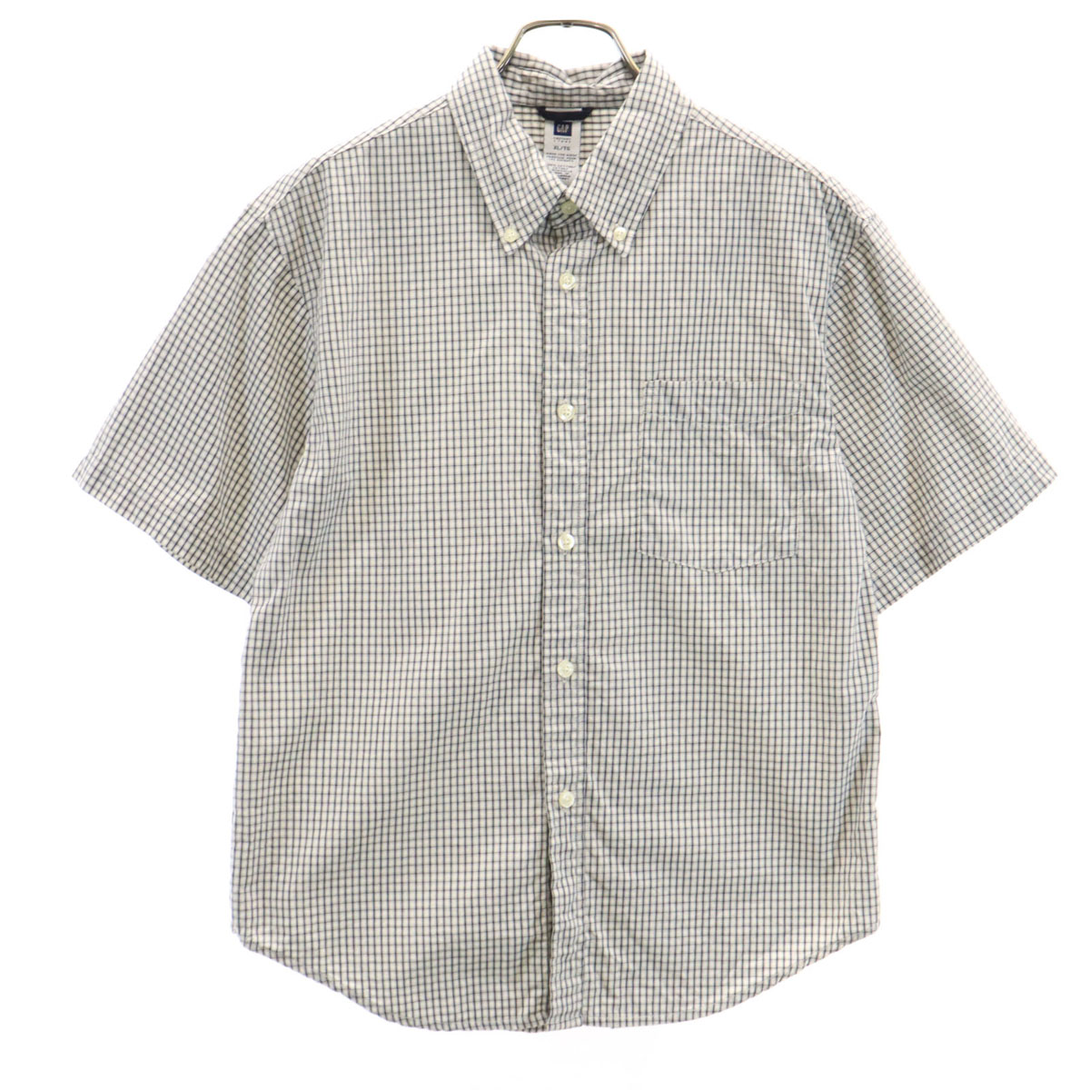 00年製 OLD GAP 半袖開襟シャツ ブロックチェック L 白タグ A124 楽天市場】90s □ OLD GAP チェック オープンカラー コットン