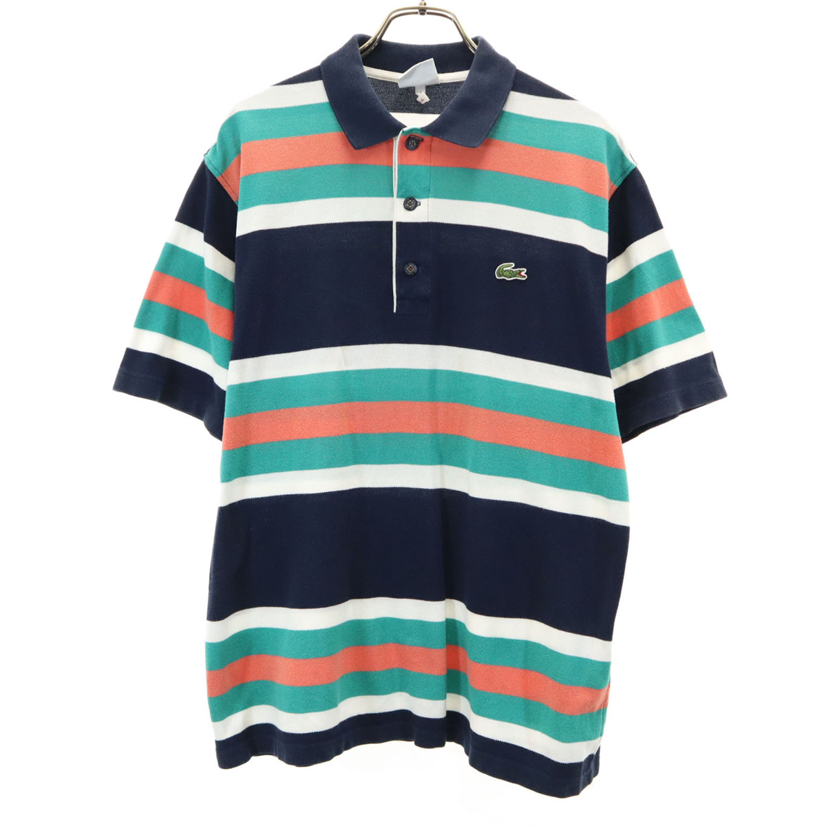 楽天市場】古着 LACOSTE ラコステ ボーダー柄 半袖 ポロシャツ 6